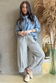 Annie Gingham Quirky 7/8 Pant Denim